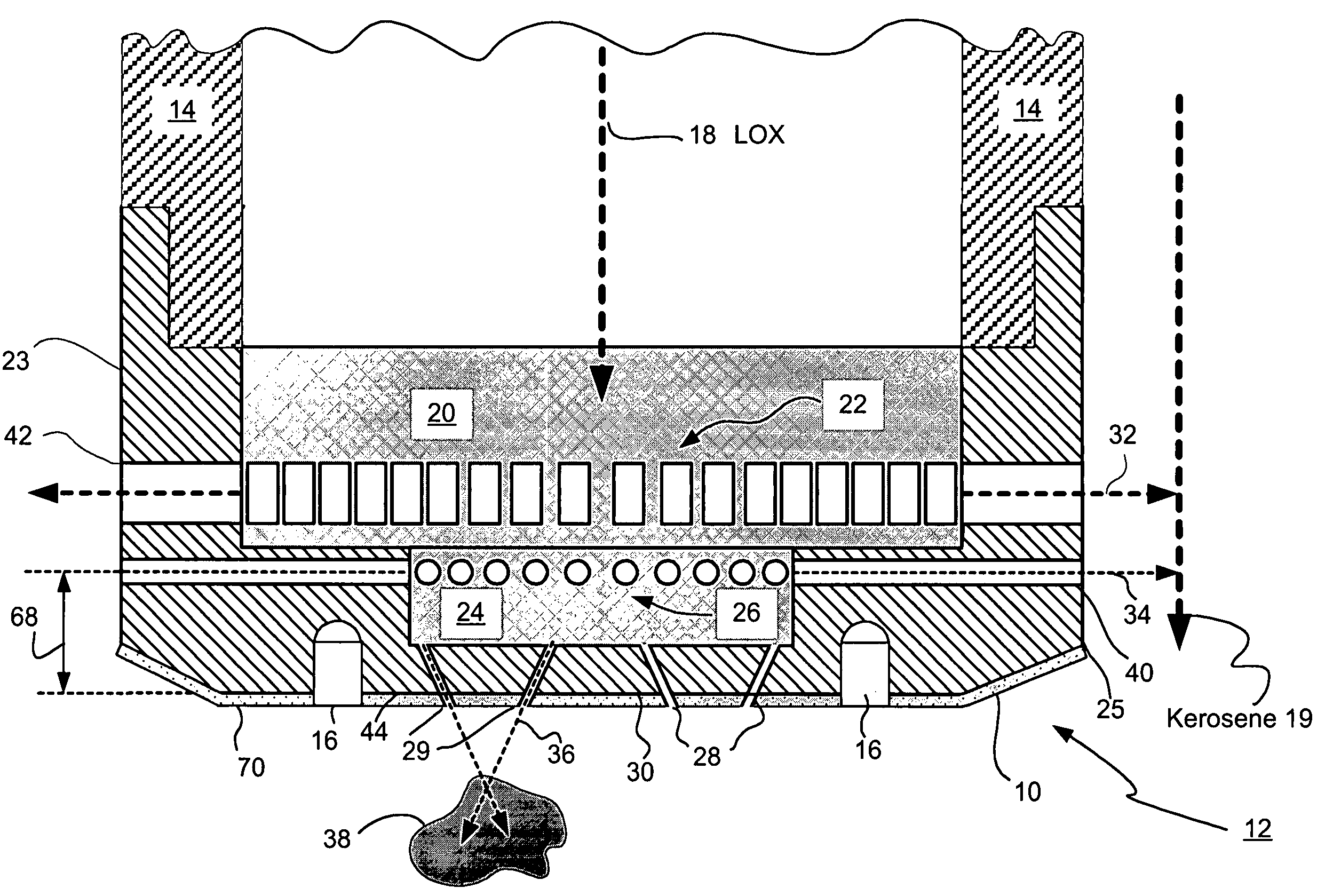 Pintle Injector Tip with Active Cooling