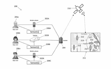 graphical map with multiple navigation route 