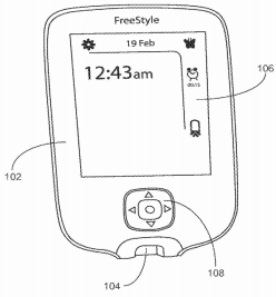 Analyte meter with control buttons