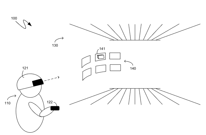 simultaneous display of multiple thumbnails of the virtual reality environments