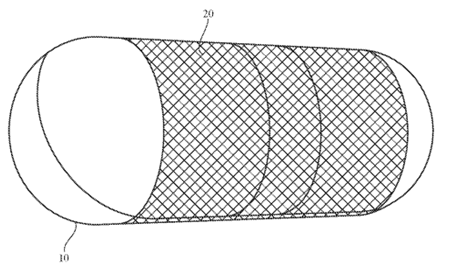 structured fabric covering the electronic device