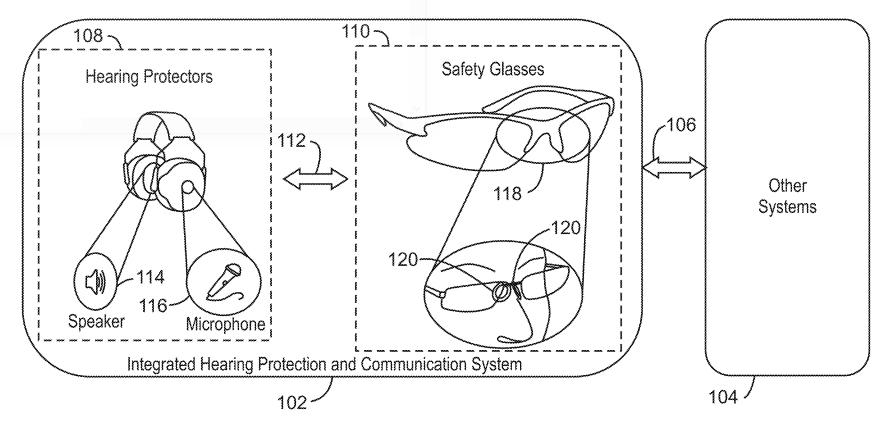 safety glasses with vibration sensor