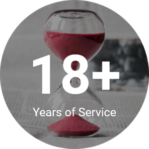 18+ Yrs of Service