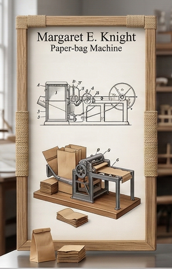 Paper bag machine by Margaret E Knight