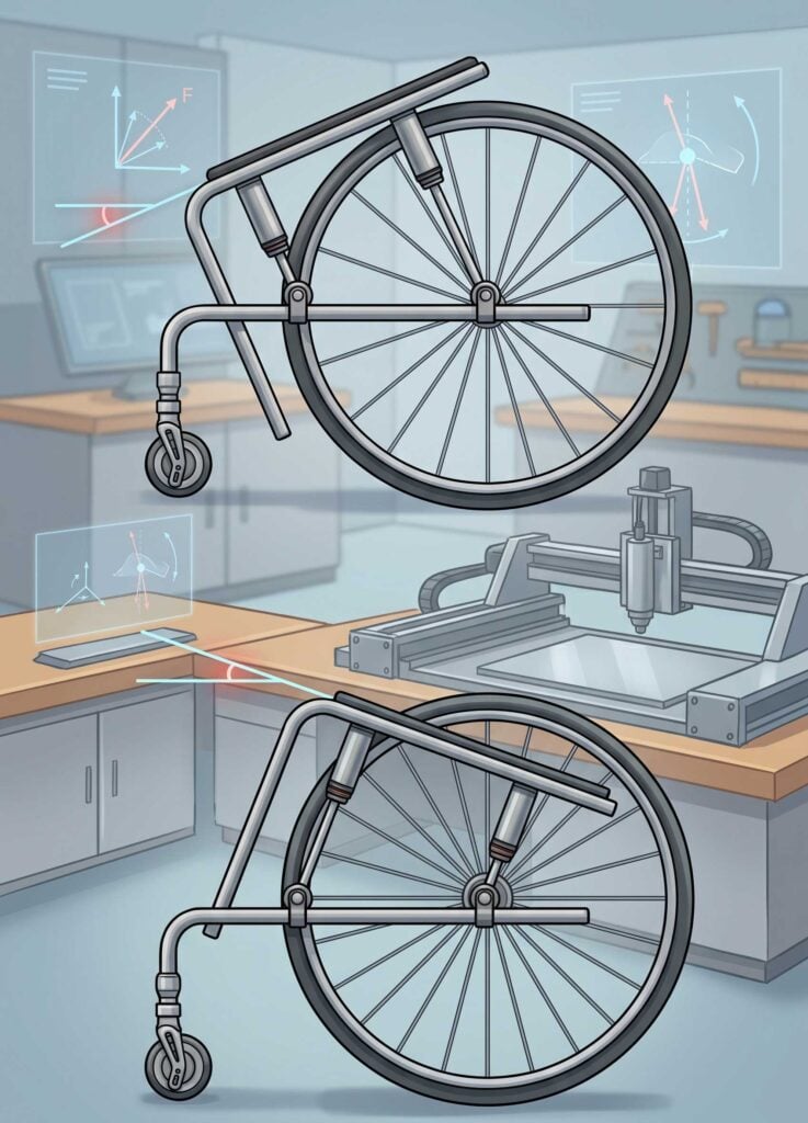 Wheelchair for specialized sports applications